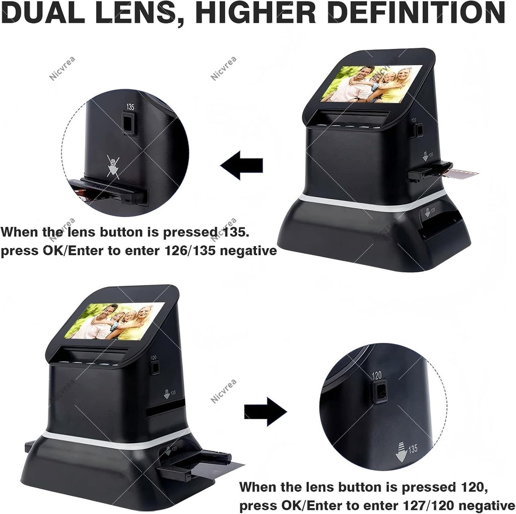 4.3 Inch Photo Film Scanner Slide Digitizer Digital 35mm Image Converter with TV Output and Built in LCD Display for Image Preview