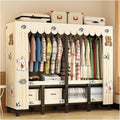 Foldable Clothe Rack With Cover, Portable Wardrobe Closet, Curtain Metal Clothing Organizer For Bedroom, Garment Rack For Hanging Clothes, For Bedroom(70x170x50cm)