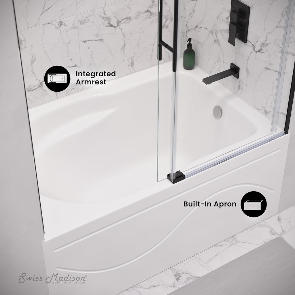 Ivy 48'' x 32' Bathtub with Apron Right Hand Drain in White