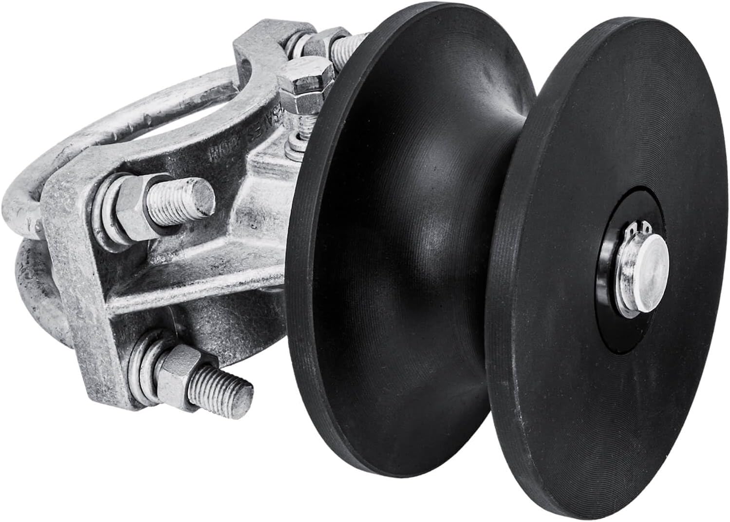 Covered Cantilevered Gate Rollers, for Round 4' Post, 2-3/8' Chain Link Fence Gate Frame - Nylon Roller - CASE Qty 4