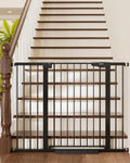 Cumbor 36' Extra Tall Baby Gate for Stairs, 29.7-48' Wide Dog Gates for Doorways, Auto Close Safety Gate for Babies and Pets, Easy Install, Pressure Mounted, Fits Doorways, Stairs, Entryways, Black