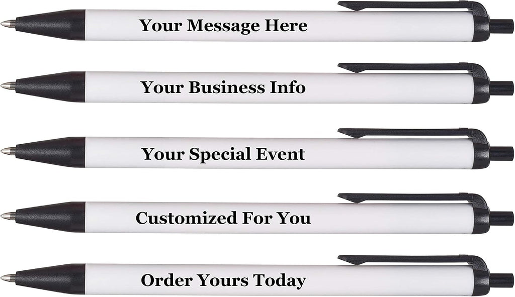 RevMark Personalized Ballpoint Pen, Custom Printed Name, Business or Event Information, Timeless Advertising, USA Made Pens, Promotional Marketing, Smooth Black Ink, Bulk Pack (Black,250 Ct.)