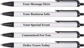 RevMark Personalized Ballpoint Pen, Custom Printed Name, Business or Event Information, Timeless Advertising, USA Made Pens, Promotional Marketing, Smooth Black Ink, Bulk Pack (Black,250 Ct.)