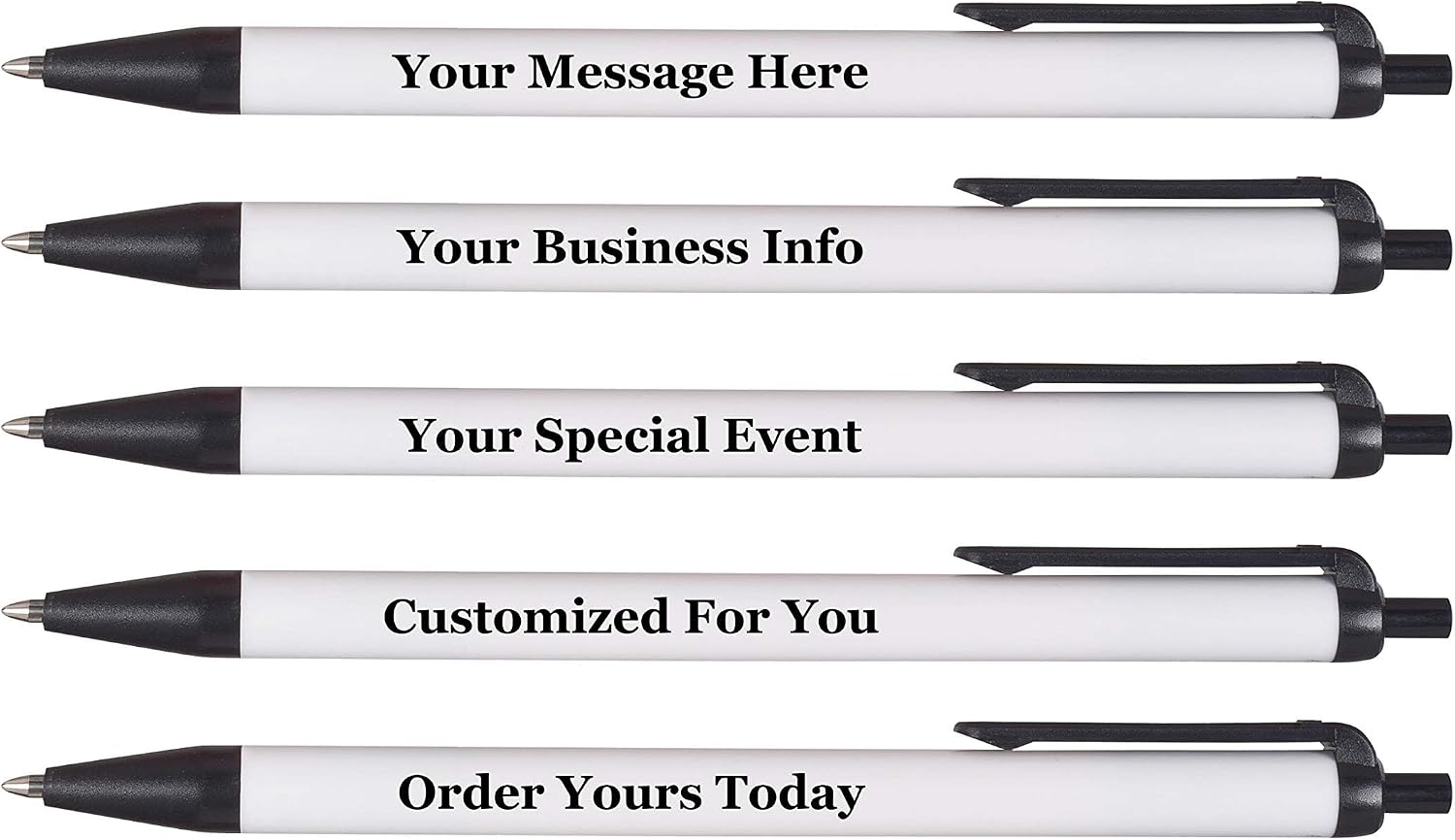 RevMark Personalized Ballpoint Pen, Custom Printed Name, Business or Event Information, Timeless Advertising, USA Made Pens, Promotional Marketing, Smooth Black Ink, Bulk Pack (Black,250 Ct.)