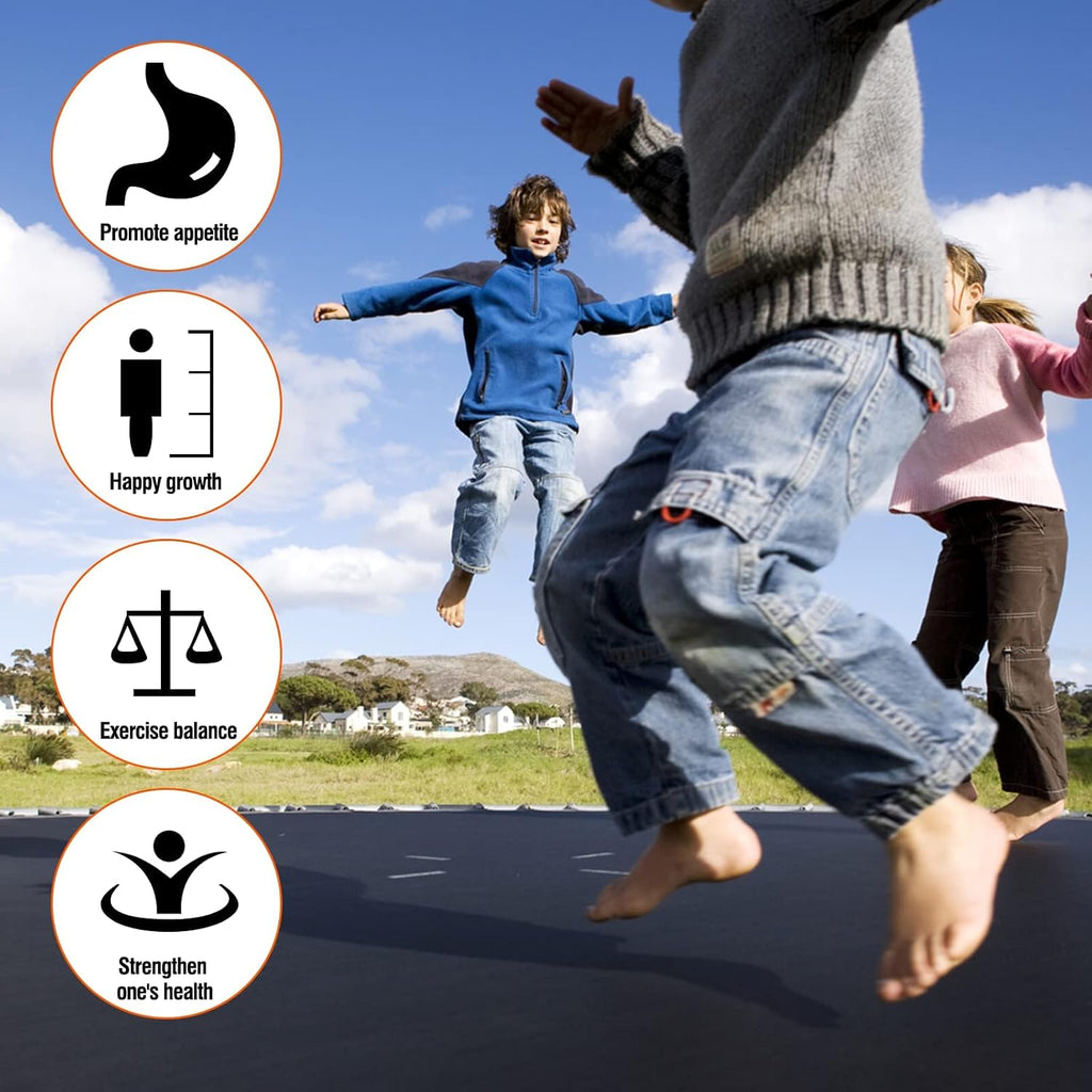 SKOK Trampoline for Kids,400LBS Outdoor Trampoline with Net-ASTM Approved Trampoline for Children and Adults
