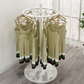 Freestanding Round Garment Rack, Floor Standing Rotatable Clothing Retail Display stand, Clothing Store Underwear Hats Show Shelf, for Retail Store(White)