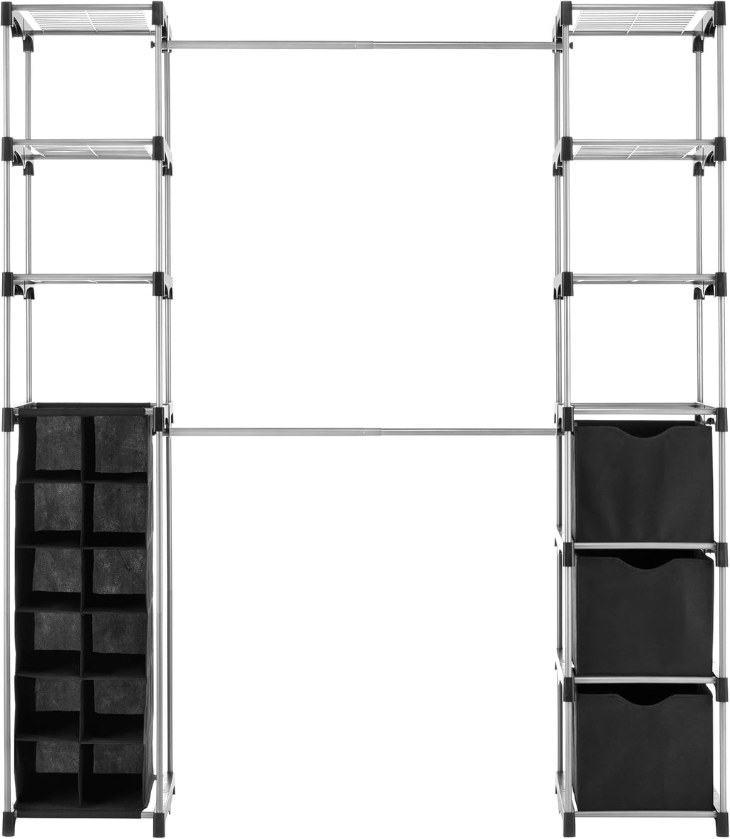 Whitmor Modern Industrial Freestanding Closet Organizer