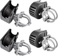Sliding Gate Rollers, Nylon Cantilever Slide Gate with Covers, Rolling Cantilever, 4' Round Post, 2-3/8' or 2-1/2' for Chain Link Fence Gate Frame, Slide Gate Roller Hardware - Pack of 4