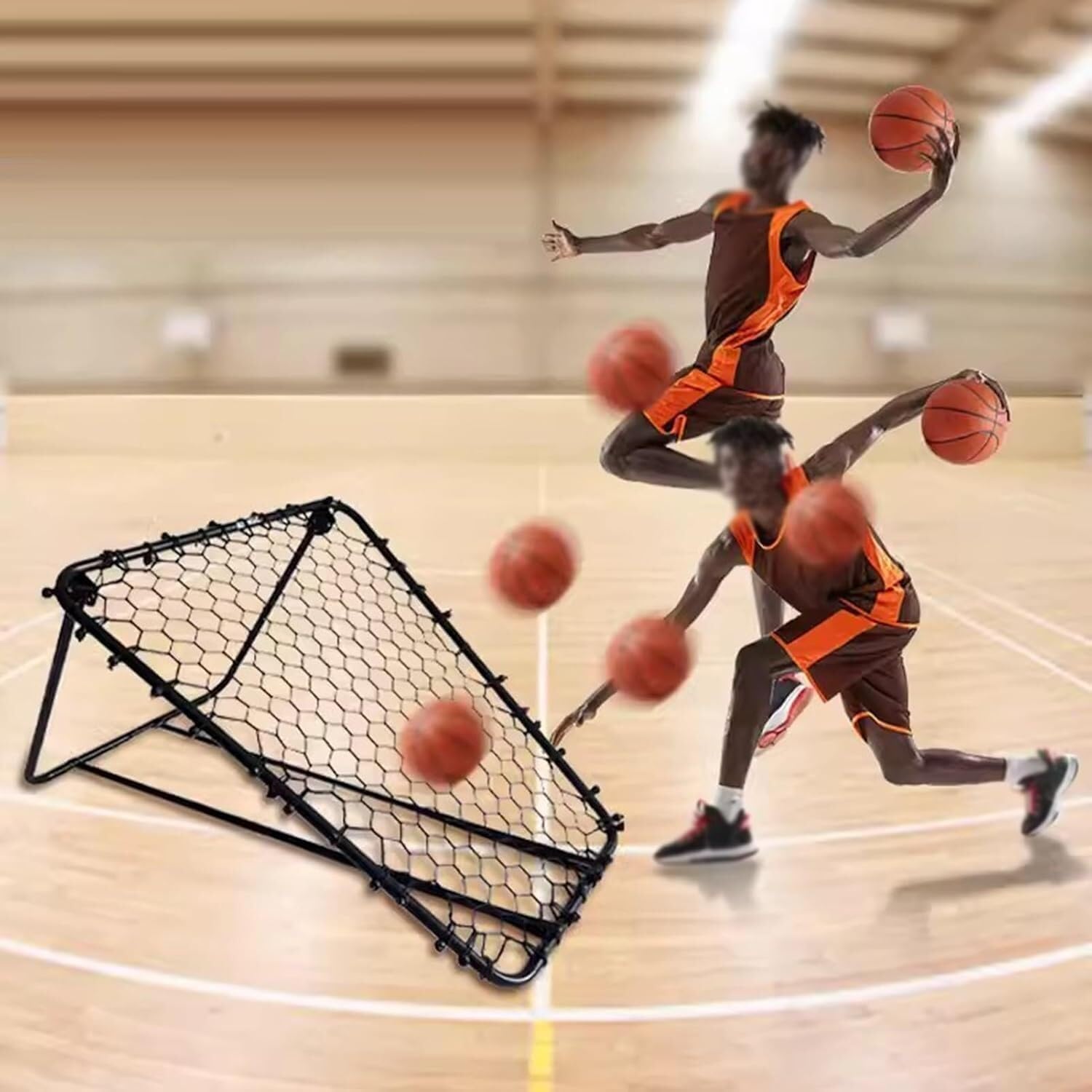 Power Network 90cm Wide Volleyball Soccer Return Attachment Multi-Sport Shooting Practice System, Baseball Bounce/Pass Back Net Catcher Football Kick Training Equipment