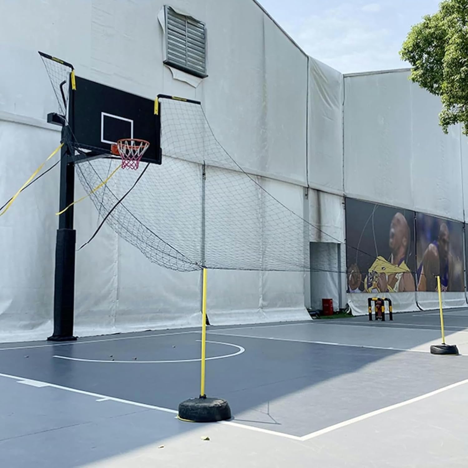 Power Network Basketball Rim Net Return Metal Basketball Hoop Returner for Home and Outdoor Practice, Park Court Shooting, 3 Point Shot/Jump Shot/Free Throws