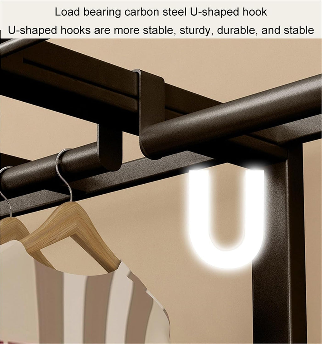 Heavy Duty Portable Closet, Portable Closet Rack,Foldable Wardrobe Closet With Cover,Freestanding Clothing Rack,Closet Organizer System,for Bedrooms, Apartments, Rental Properties(110CM)