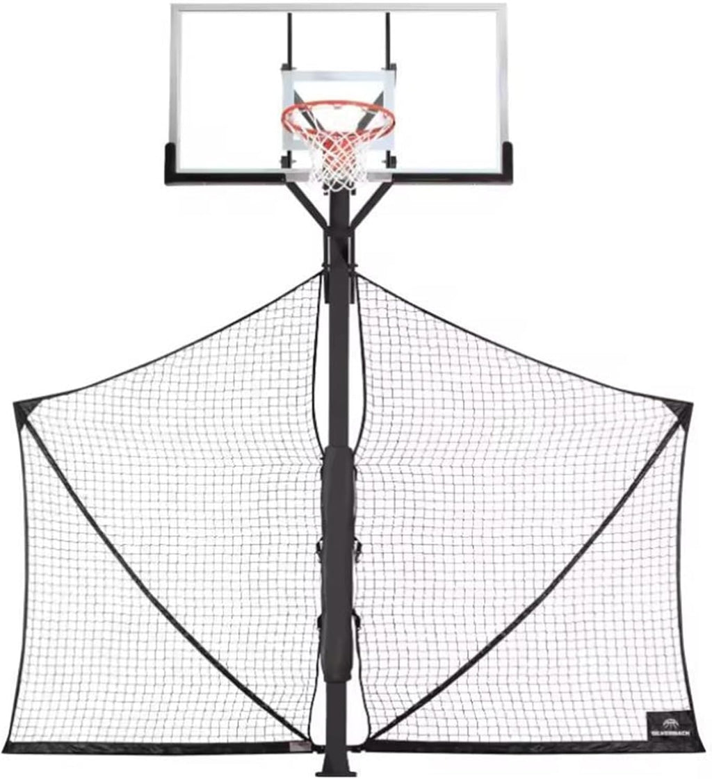 Basketball Yard Guard Defensive Net System Rebounder with Foldable Net Basketball Rebounder Net for Baseball, Softball, Lacrosse, Soccer, Basketba