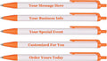 RevMark Personalized Ballpoint Pen, Custom Printed Name, Business or Event Information, Timeless Advertising, USA Made Pens, Promotional Marketing, Smooth Black Ink, Bulk Pack (Orange,250 Ct)