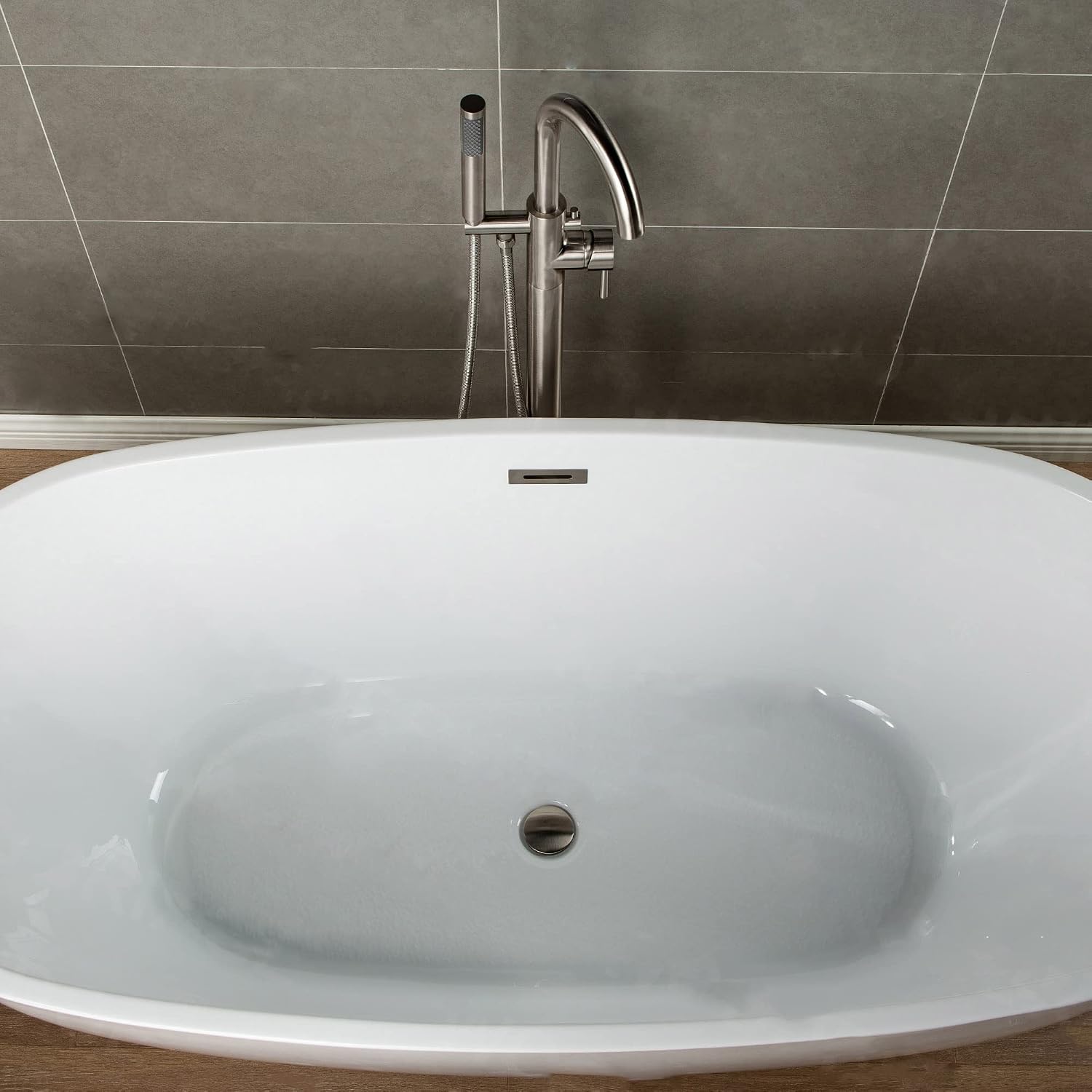 WOODBRIDGE F 0001 F0001BN Faucet, (L) 10 3/4' x (W) 6-1/4' x (H) 43-7/8, Brushed Nickel
