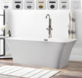 Vanity Art 67 X 29 Inch White Acrylic Freestanding Bathtub | Contemporary Design Soaking Tub with Pop-up Drain and Slotted Overflow Included, UPC Certified VA6820-ORB