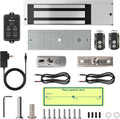 𝙐𝙥𝙜𝙧𝙖𝙙𝙚 1200lbs Electromagnetic Door Lock Access Control.Waterproof 12VDC 24VDC Heavy Duty Magnetic Door Lock Gate Lock 1200lbs Holding Force with 2 Remote Control、Integrated Power Box