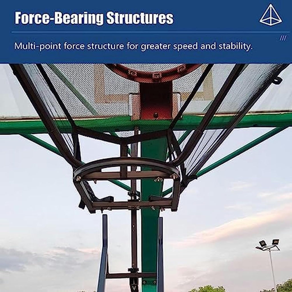 Automatic Shot Return Net for Basketball Hoops - Suspended Shooting Machine Design, Saves Time, Perfect for Backyard & Home Court
