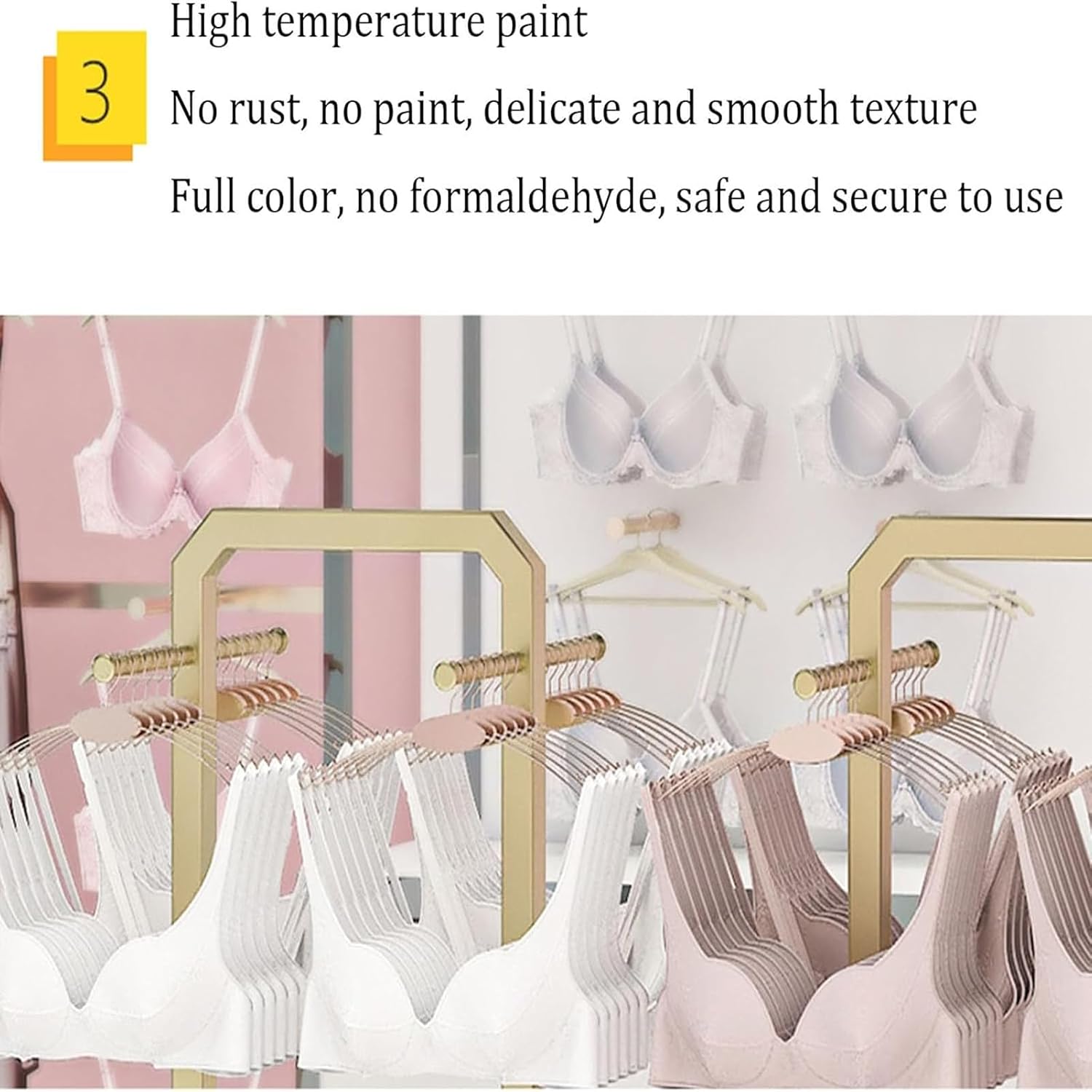 Clothing Store Garment Rack Boutique Lingerie Stand,3-layer Nakajima Rack Bra Shorts Display Storage Rack, Keyring Toys Show Jewelry,swimsuit Beachwear Hanger Garment Organizer For Mall Exhibition