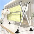 Upgraded Free Standing Clothes Rack Retractable, Foldable Drying Clothes Rack Heavy Duty Collapsible Garment Rack, 3 Poles Cloth Drying Rack with 20 Hooks and 12 Clips,1.1~1.6m (3.6ft~5.2ft)