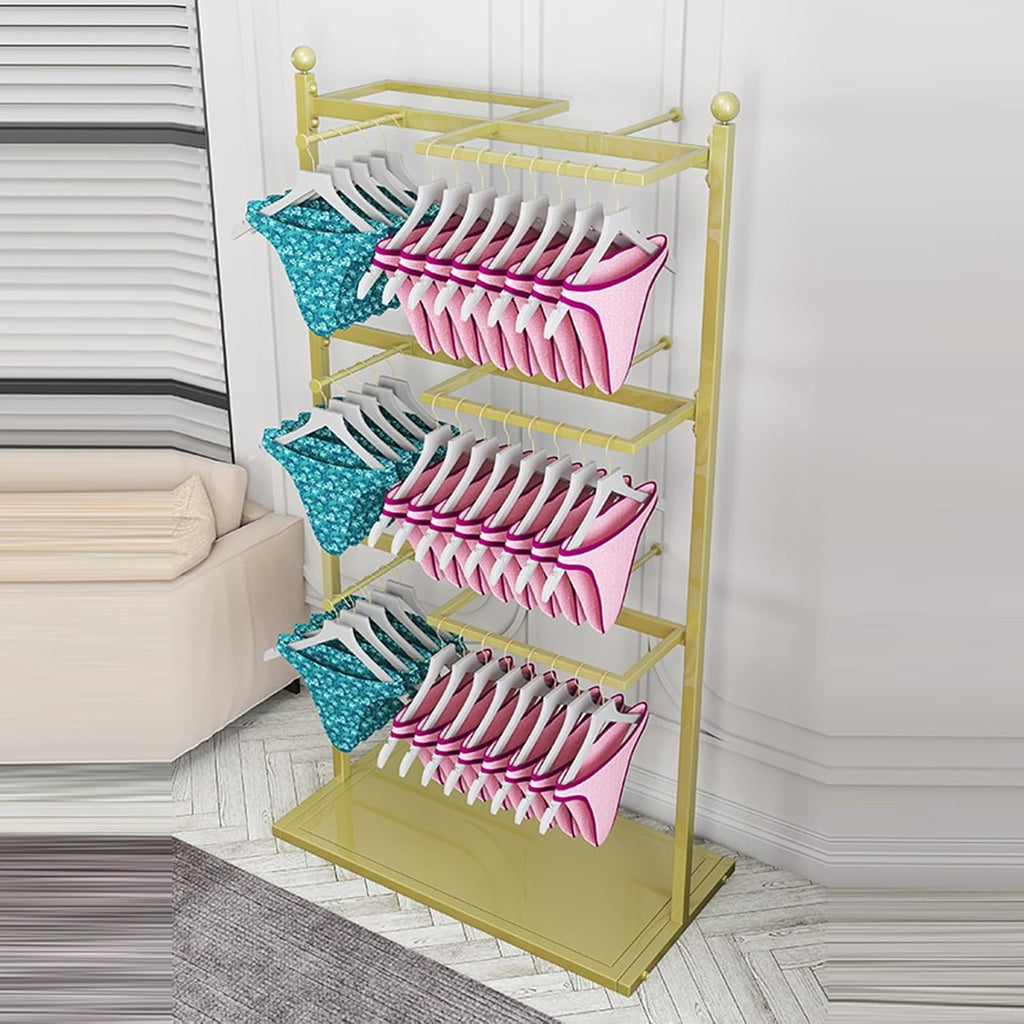 Double-Sided Underwear Display Stands,Freestanding Clothing Store Boutiques Retail Lingerie Garment Rack,for Socks Bra Panties