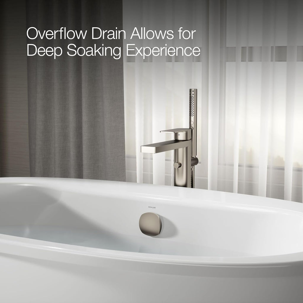 Kohler 24002-0 Sunstruck® 60' x 34' freestanding bath with fluted shroud, White