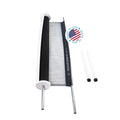 Kidkusion Retractable Driveway Guard | Adjustable Up to 12 Ft. | Visual Boundary for Playtime Safety | Black | Made in USA