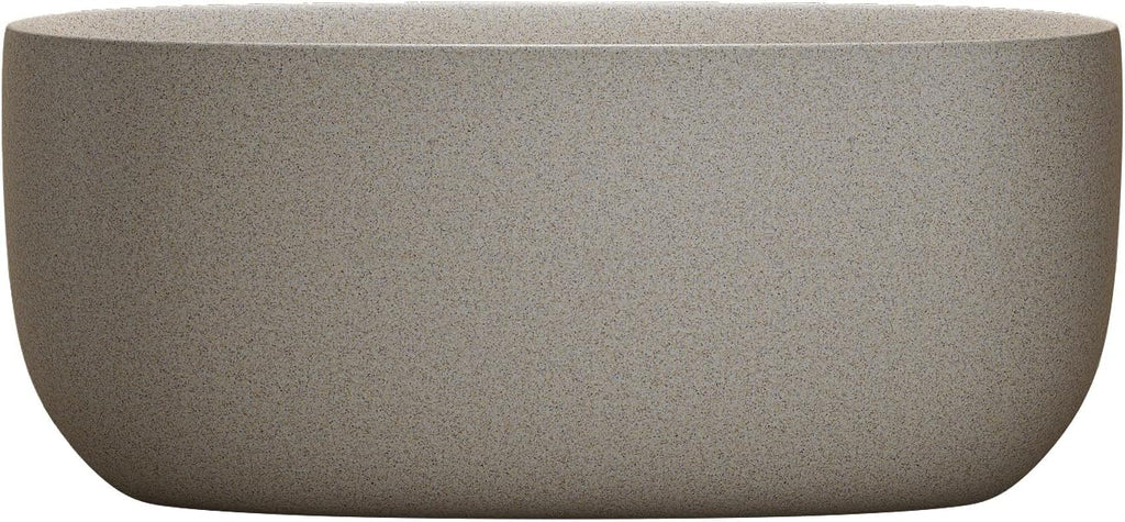 KEIKI 51'' Freestanding Bathtub, Resin Stone Soaking Bathtub, Solid Surface Modern Tubs with Overflow and Pop-up Drain