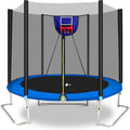 1500LBS 10FT 12FT 14FT 15FT 16FT Trampoline with LED Lights, Sprinkler, Music Speaker and Socks, ASTM Approved Outdoor Trampoline for Kids and Adults, Backyard Trampolines with Net Enclosure