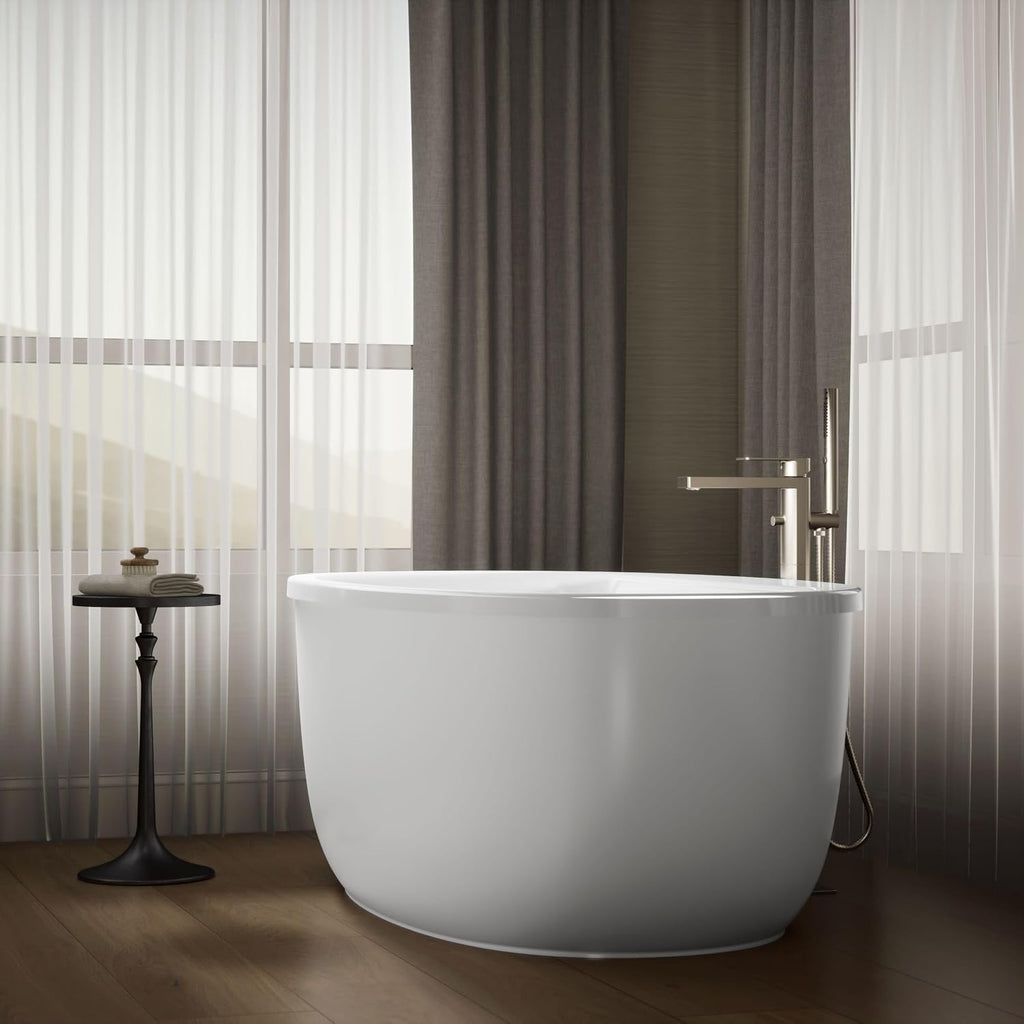 Kohler 6369-0 Sunstruck® 65-1/2' x 35-1/2' freestanding bath with fluted shroud, White