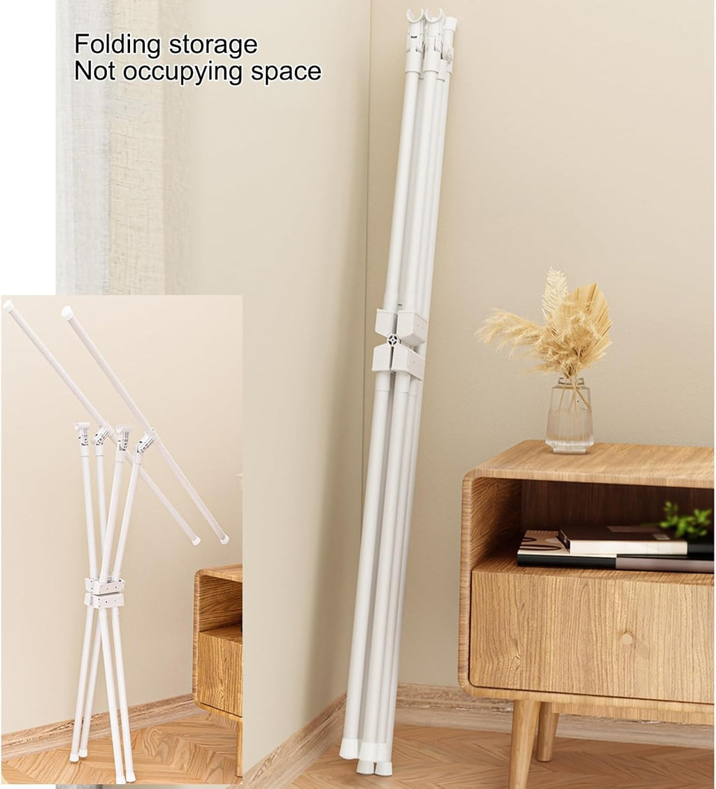 Clothes Drying Rack Foldable,2-Tier Laundry Drying Rack Collapsible,Freestanding Laundry Room Organization and Storage,Space-Saving,for Bathroom,Apartment and Laundry Room