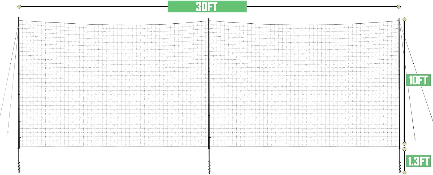 Ball Stop System - Soccer Backstop Net, Heavy Duty, High Impact, Practice Barrier