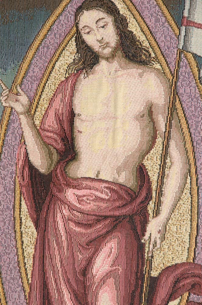 Charlotte Home Furnishings Inc. Resurrection Italian Tapestry Wall Hanging 36 X 25 Inch Viscose Cotton And Polyester Blend Wall Art Perfect For Home Decor And Wall Decor By Pietro Perugino