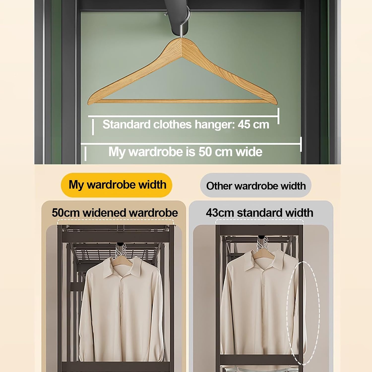Foldable Wardrobe Closets With Cover Portable 500kg Heavy Duty Clothe Rack For Hanging Clothes Metal Garment Rack Freestanding Armoire Storage Garment Racks(C,168x170x50cm/66x67x20in)