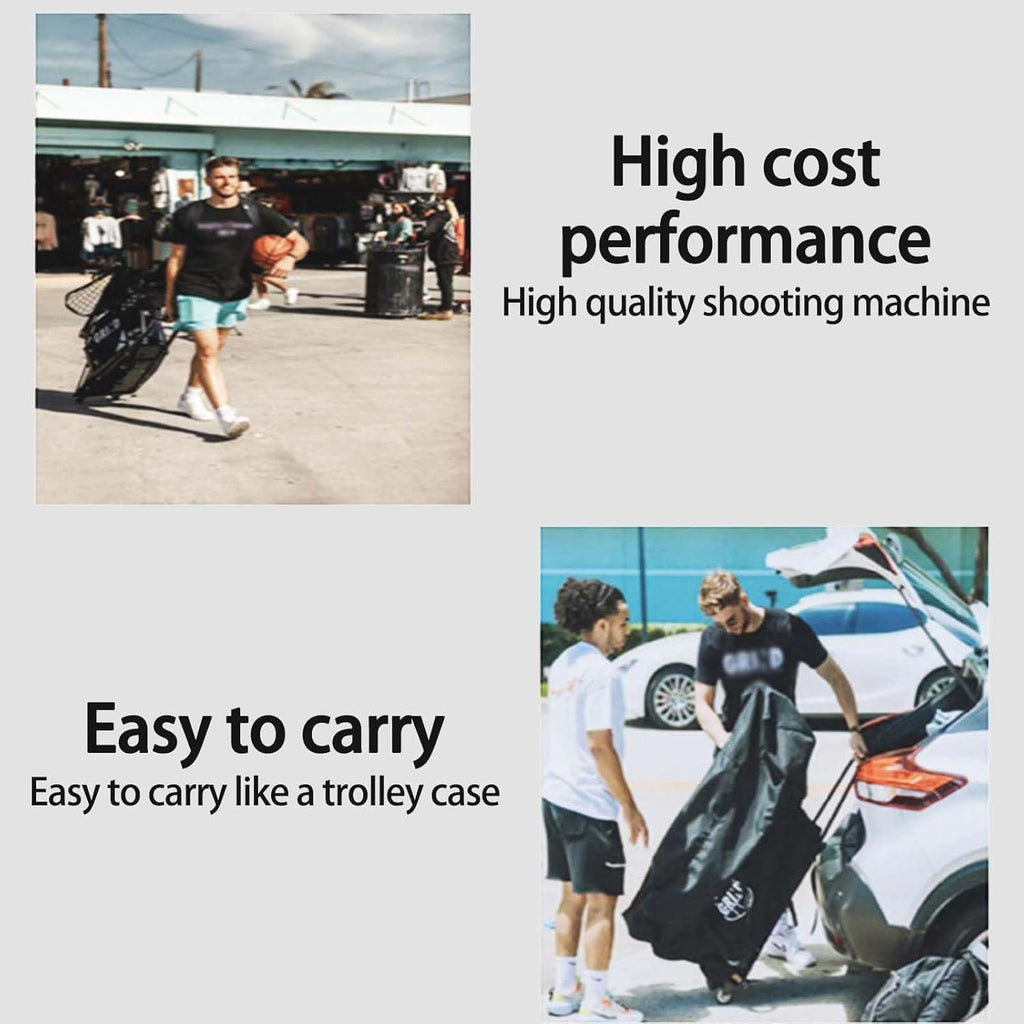 Automatic Basketball Catching & Shooting Machine,Dual-Use Basketball Shooting Rebounder Machine with Net, Basketball Returns (Black)