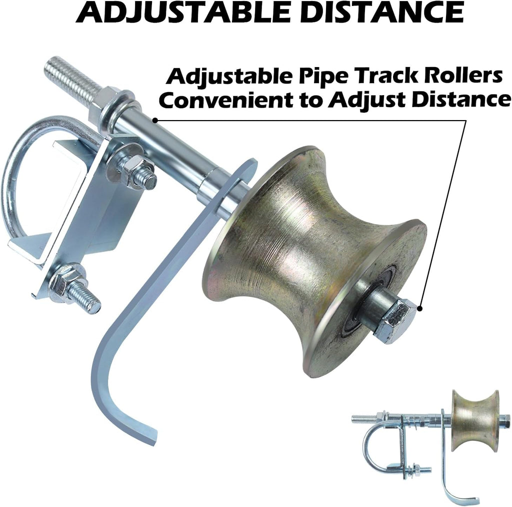 6' Wheels Rolling Gate Hardware Kit for Chain Link Gate | Sliding Gate Hardware | Sliding Gate Kit | Farm Gate Hardware
