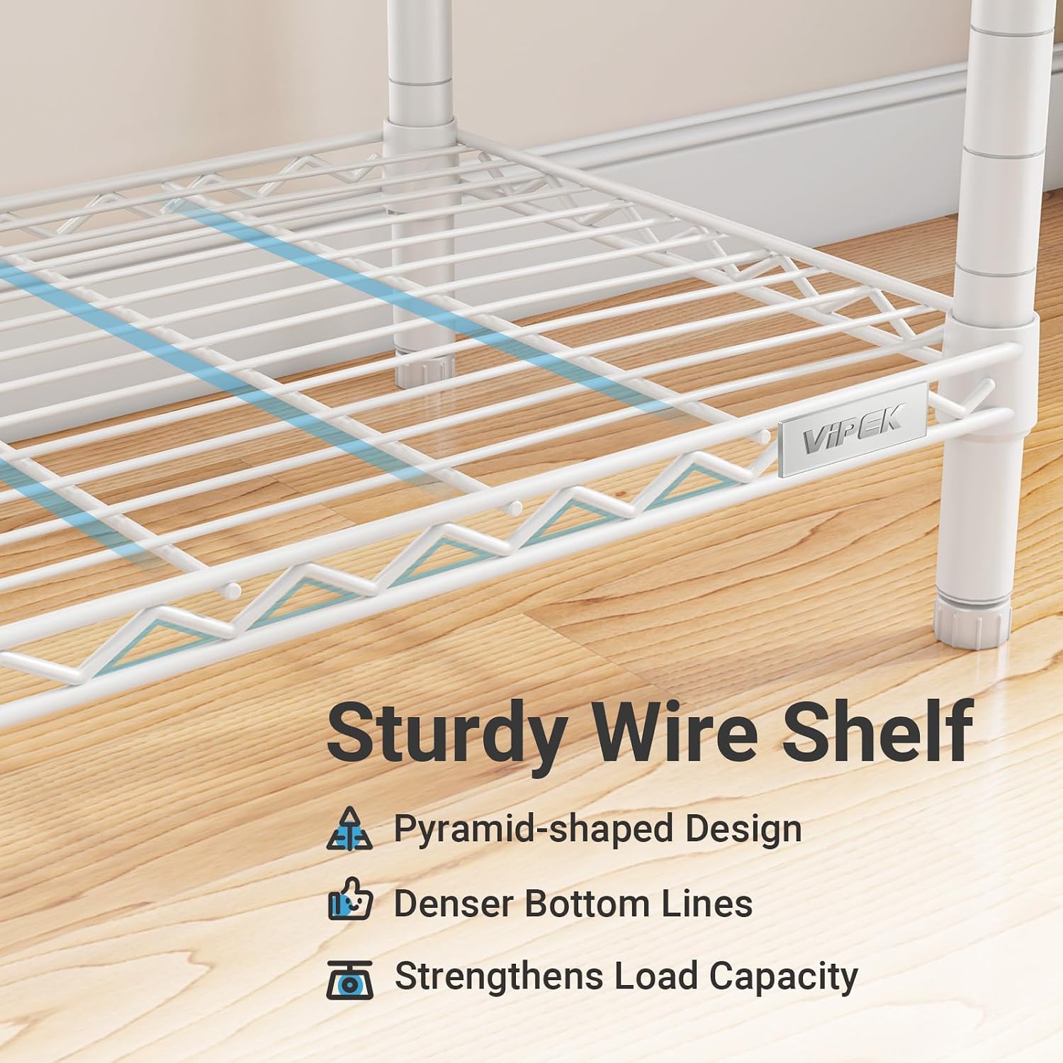 VIPEK V5 Medium Portable Closet Wardrobe Heavy Duty Clothes Rack, Freestanding Closet Metal Clothing Rack with 4 Hang Rods & 8 Shelves, Adjustable Custom Closet Rack, 56.7' Lx15.7 Wx76.4 H, White
