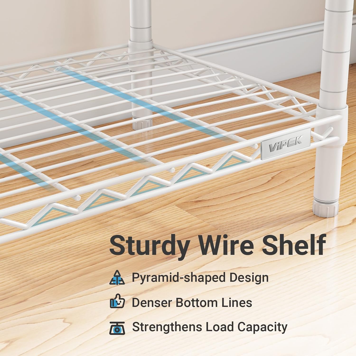 VIPEK S3 Freestanding Clothes Rack Heavy Duty Garment Rack 8-Tier Shoe Racks Closet Storage Organizer Large Wardrobe, Hanging Rod, Adjustable Metal Shelf, 68.9' L x 15.7' W x 76.4' H, White