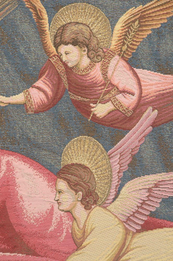 Charlotte Home Furnishings Inc. Nativity Giotto Italian Tapestry Wall Hanging 24 X 34 Inch Viscose Cotton & Polyester Blend Wall Art Perfect for Home Decor & Wall Decor By Giotto di Bondone