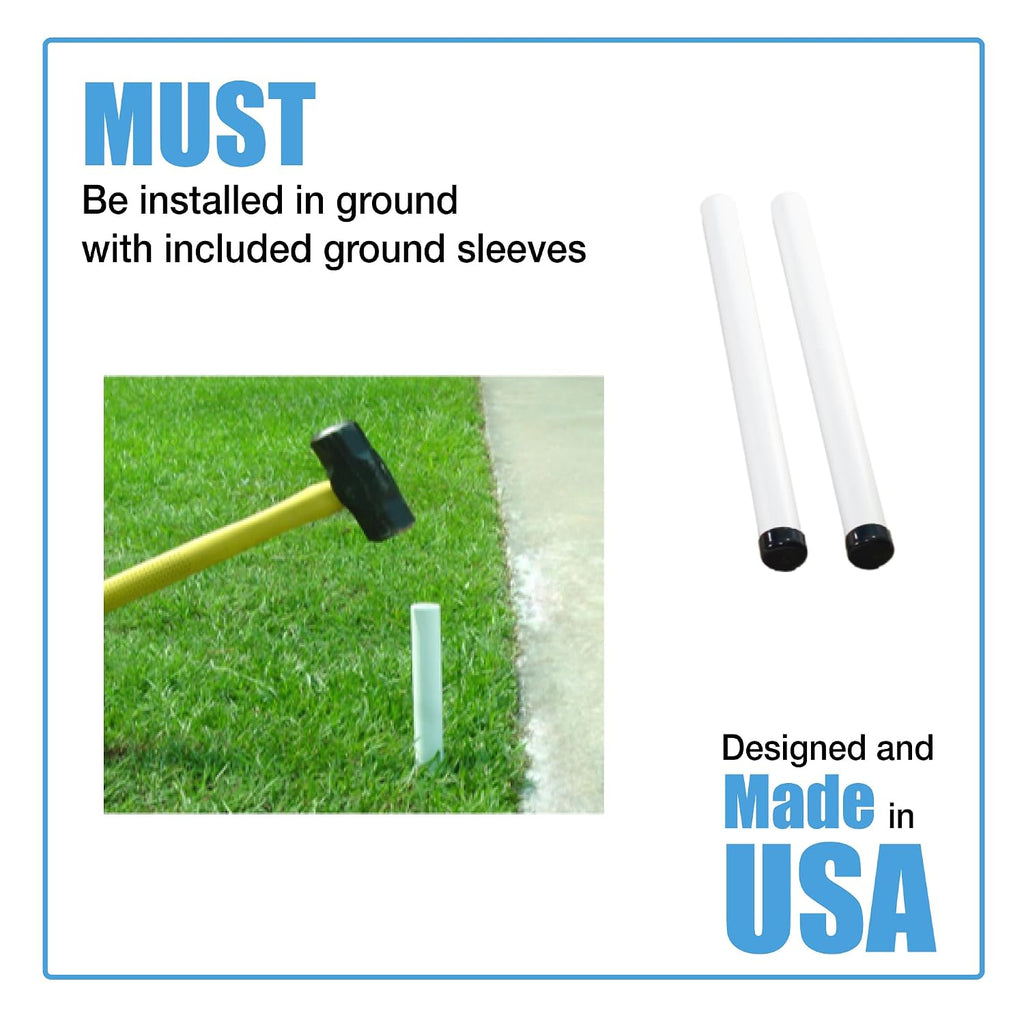 Kidkusion Retractable Driveway Guard | Adjustable Up to 12 Ft. | Visual Boundary for Playtime Safety | Black | Made in USA