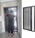 96 Inches Tall Accordion Door with Ventde Mesh, Aluminum Folding Sliding Door Multifold Screen Gate, Lockable Retractable Door Kit for Bedroom(22x39inch)