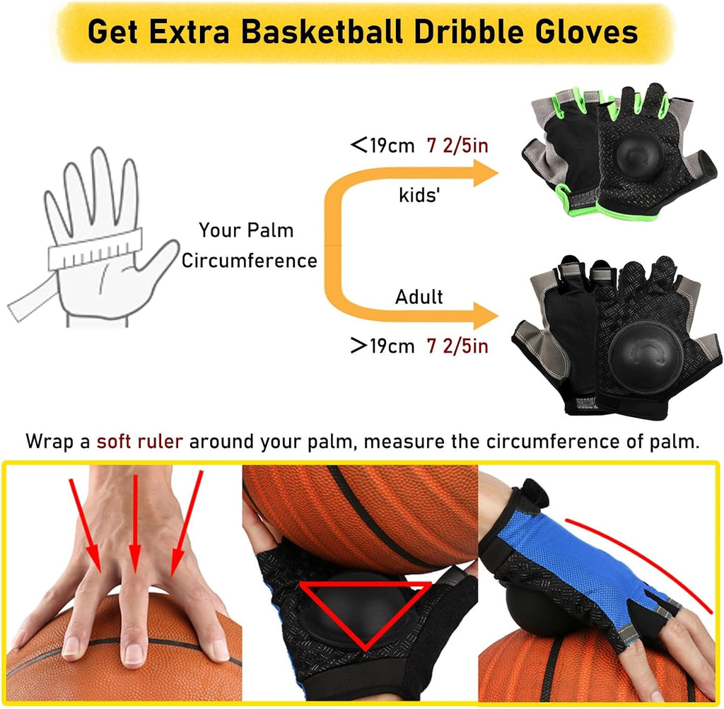 Basketball Rebounder Catcher Trainer Large for Wall Mounted Hoops/Traditional Pole, Automatic Basketball Return Net Guard, Outdoor Youth Adult Shooting Aid(Ball Return+Adult Gloves One Size)