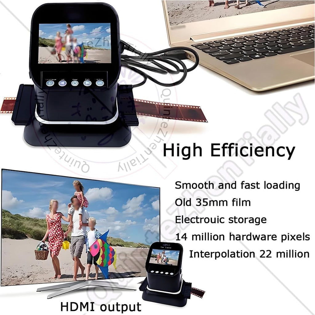 Digital Film Scanners,4.3' Digital Slide Scanner,22 Million Pixels Film Scanners,with 128mb Memory,Supports 5 Specifications 120 Films,for Old Photo Slides & Films