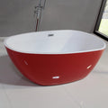 Dowell 074 Luxury Contemorary High Grade Acrylic FREE STANDING Bathtub Modern New (63'x30-3/4'x22-7/8' Red)
