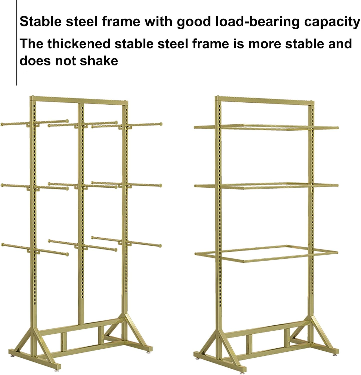 Floor-Standing Underwear Rack, Garment Display Stand, Lingerie Bra Shorts Swimsuit Sock Scarf, Commercial Shelves, Clothing Store Scarf Storage Organizer Rack(Gold)