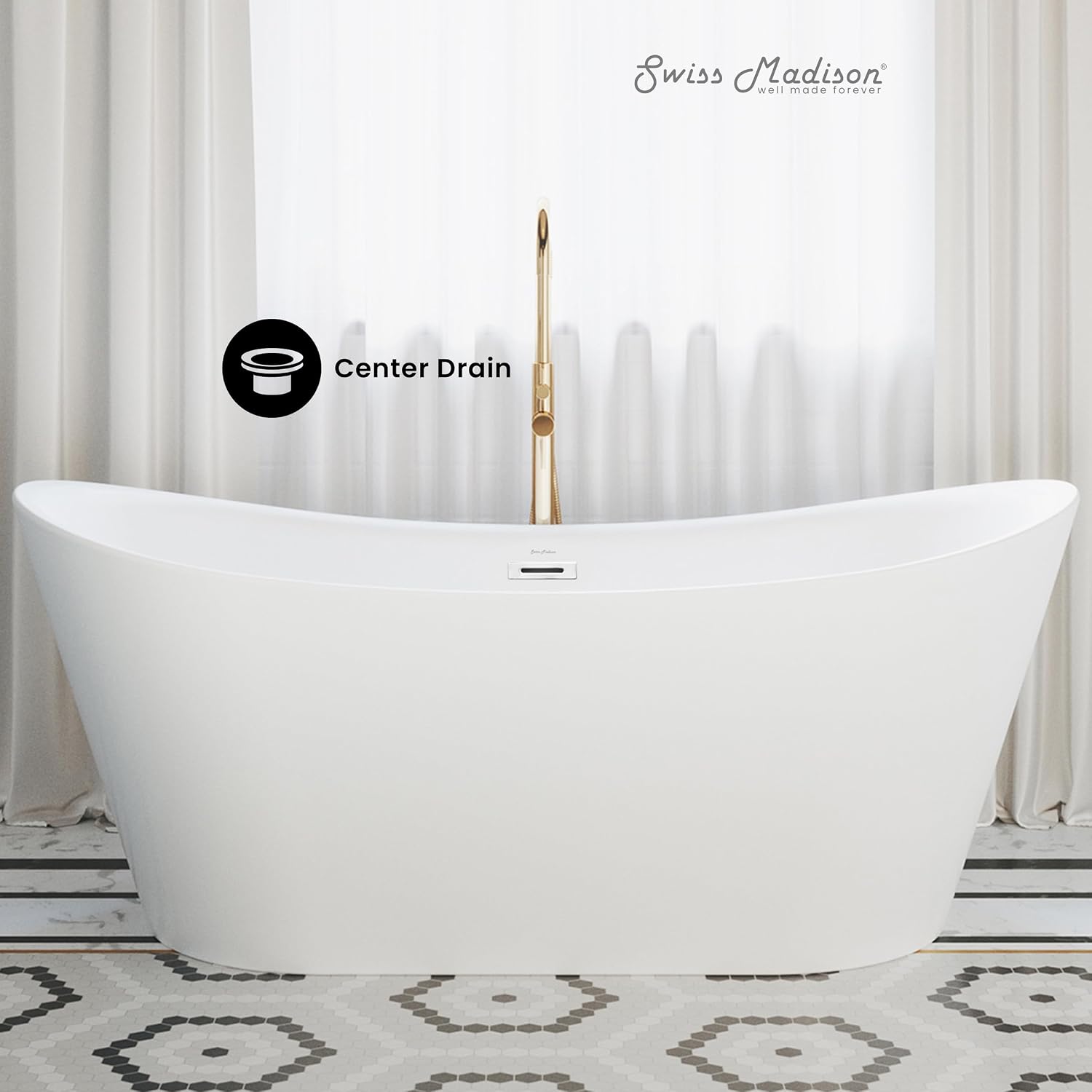 Swiss Madison SM-FB572 Ivy 67' Oval Bathtub