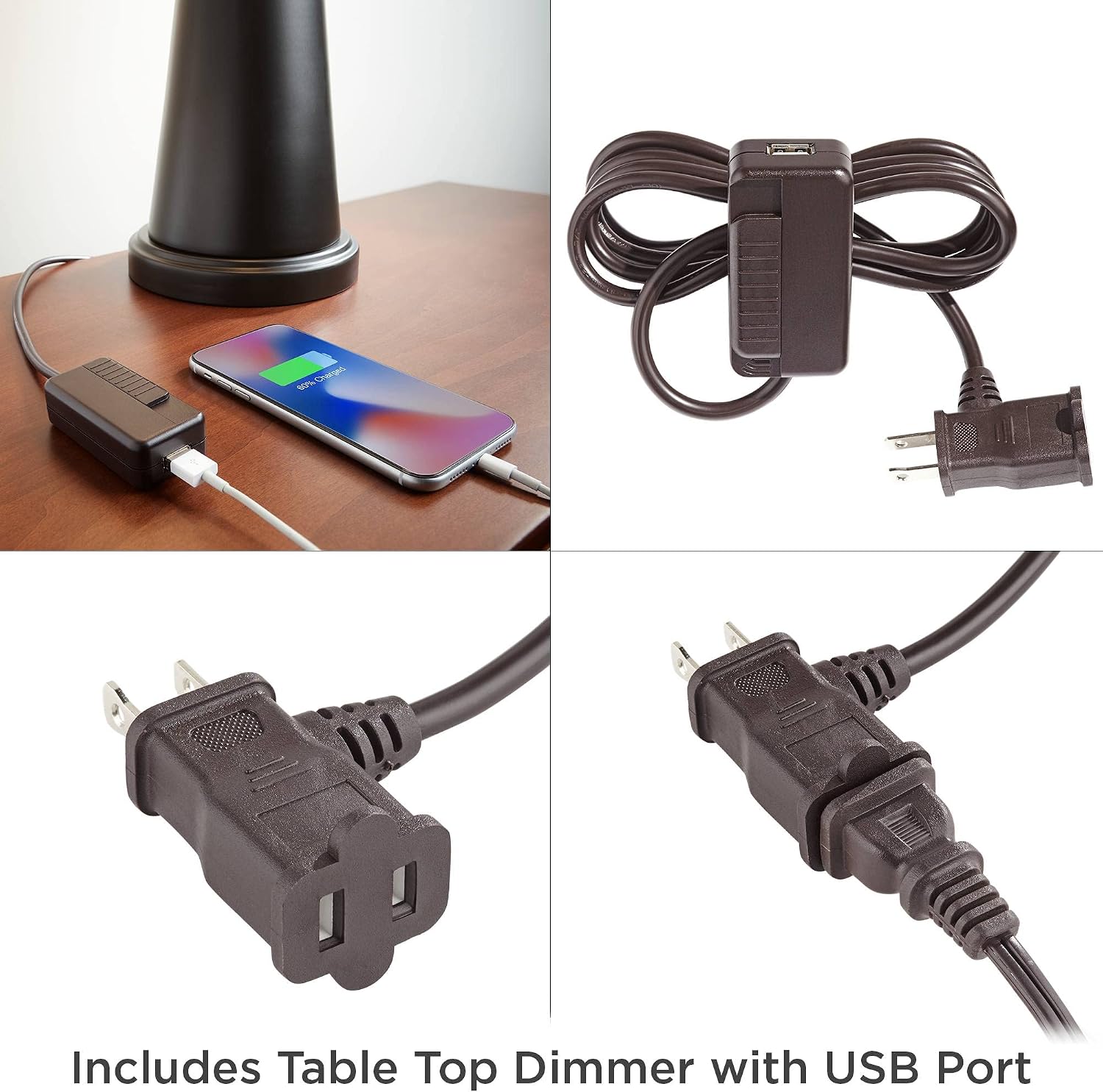 Franklin Iron Works Naomi Modern Industrial 3-Way Table Lamp 25' High with Dimmer and USB Charging Port Aged Bronze Brown Mica Drum Shade for Bedroom Living Room Desk Nightstand Bedside Night Stand