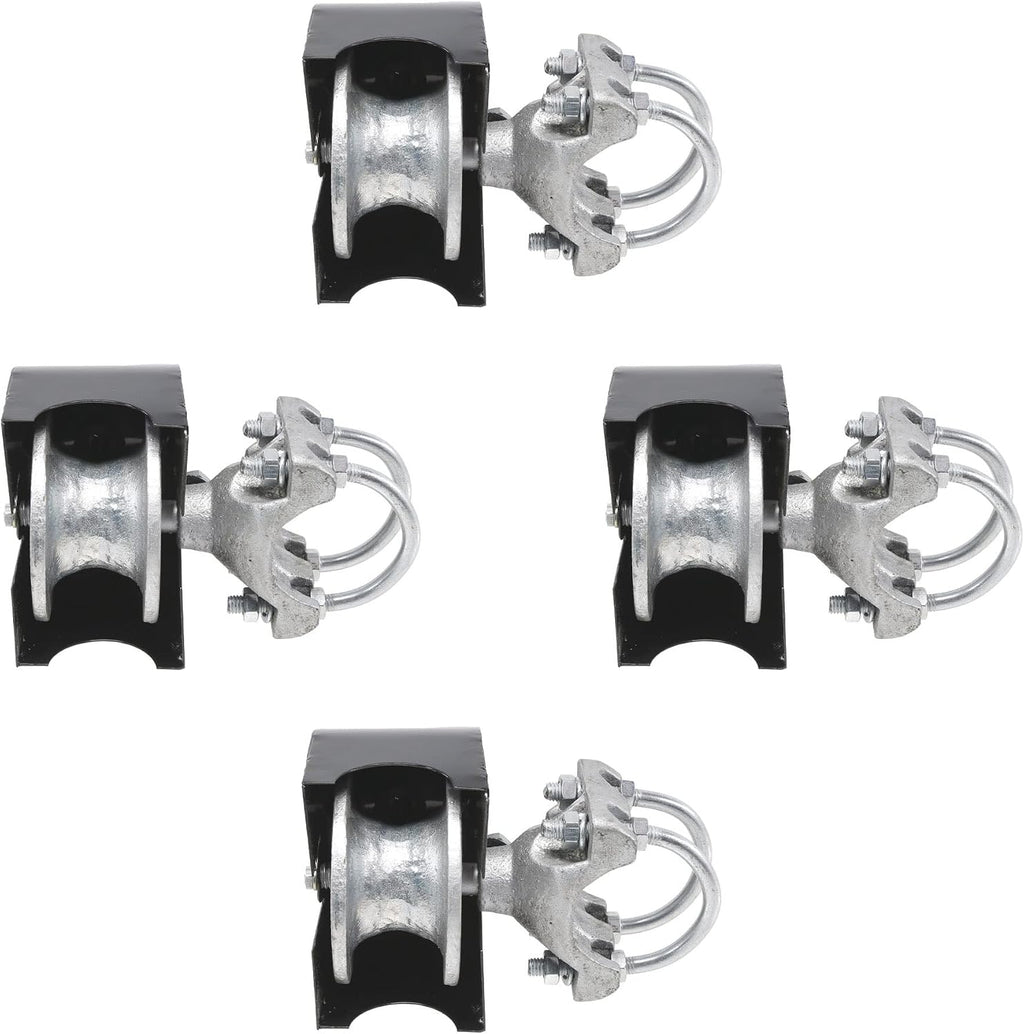 Rolling Cantilever Slide Gate Mini Roller Hardware Set, For 2-3/8' post, 1-5/8' Chain Link Fence Gate Frame.