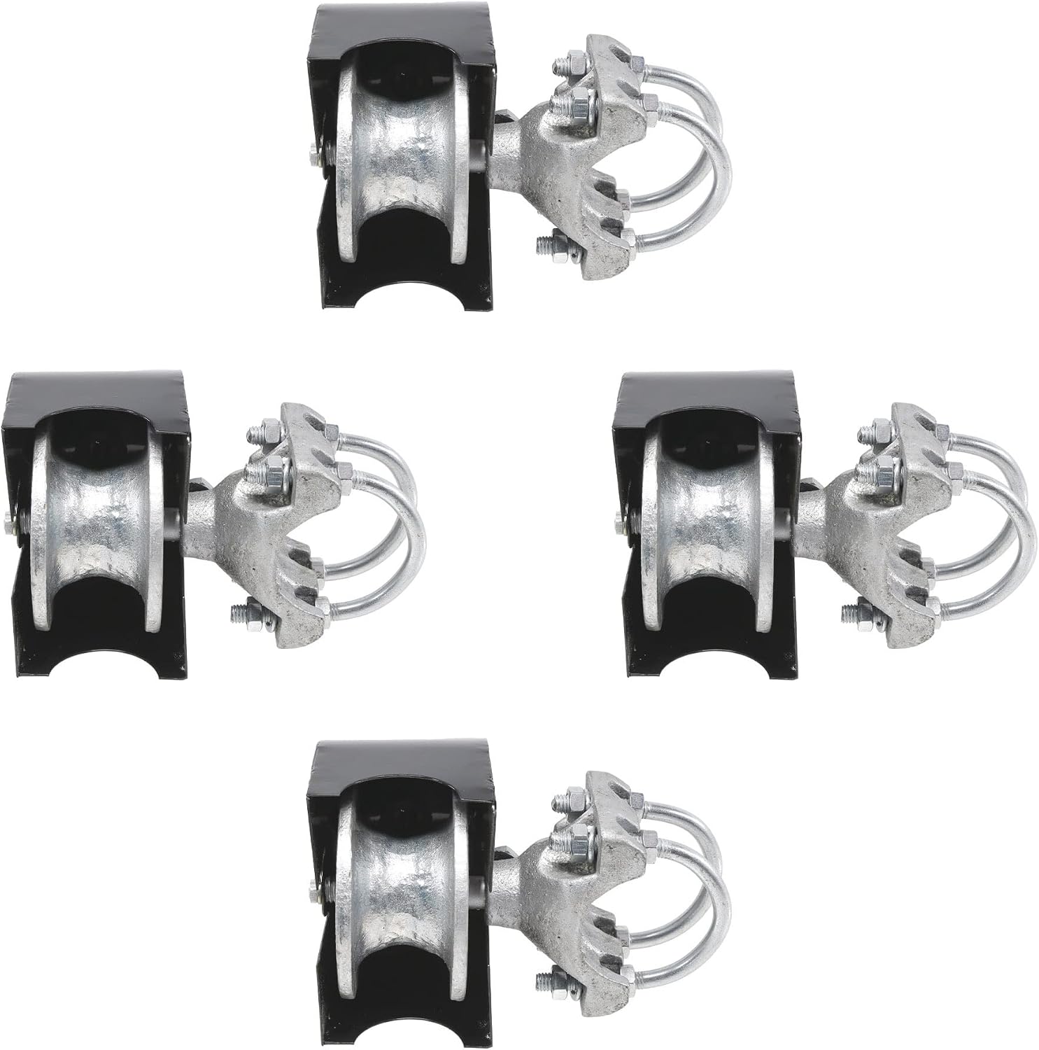 Rolling Cantilever Slide Gate Mini Roller Hardware Set, For 2-3/8' post, 1-5/8' Chain Link Fence Gate Frame.