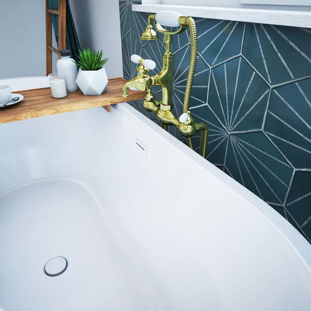 DreamLine Havana 67 in. L x 23 in. H Acrylic Freestanding Bathtub