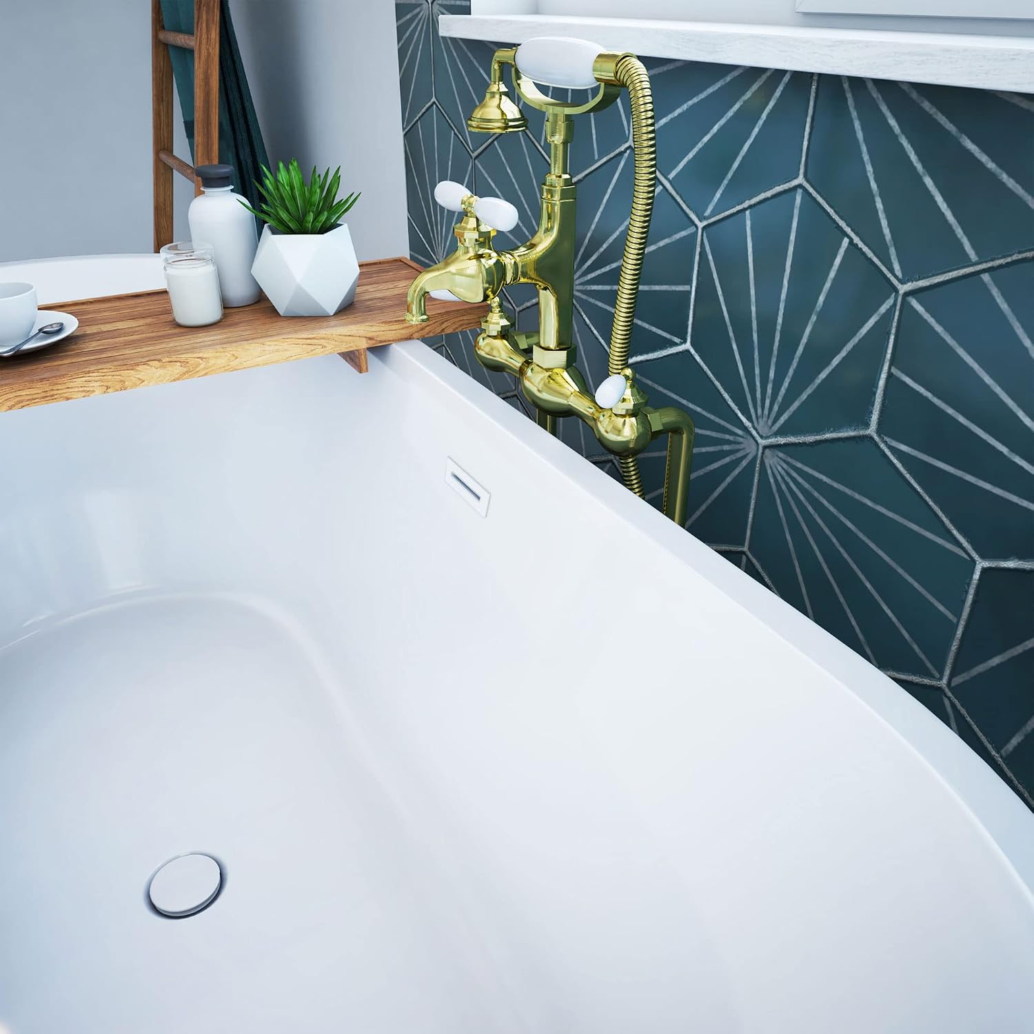 DreamLine Havana 67 in. L x 23 in. H Acrylic Freestanding Bathtub